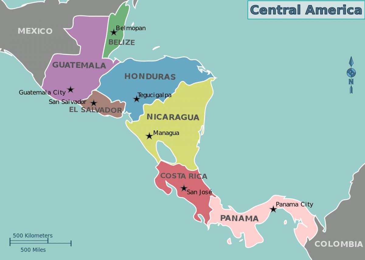 ਨਕਸ਼ਾ ਦੇ Honduras ਨਕਸ਼ਾ ਮੱਧ ਅਮਰੀਕਾ