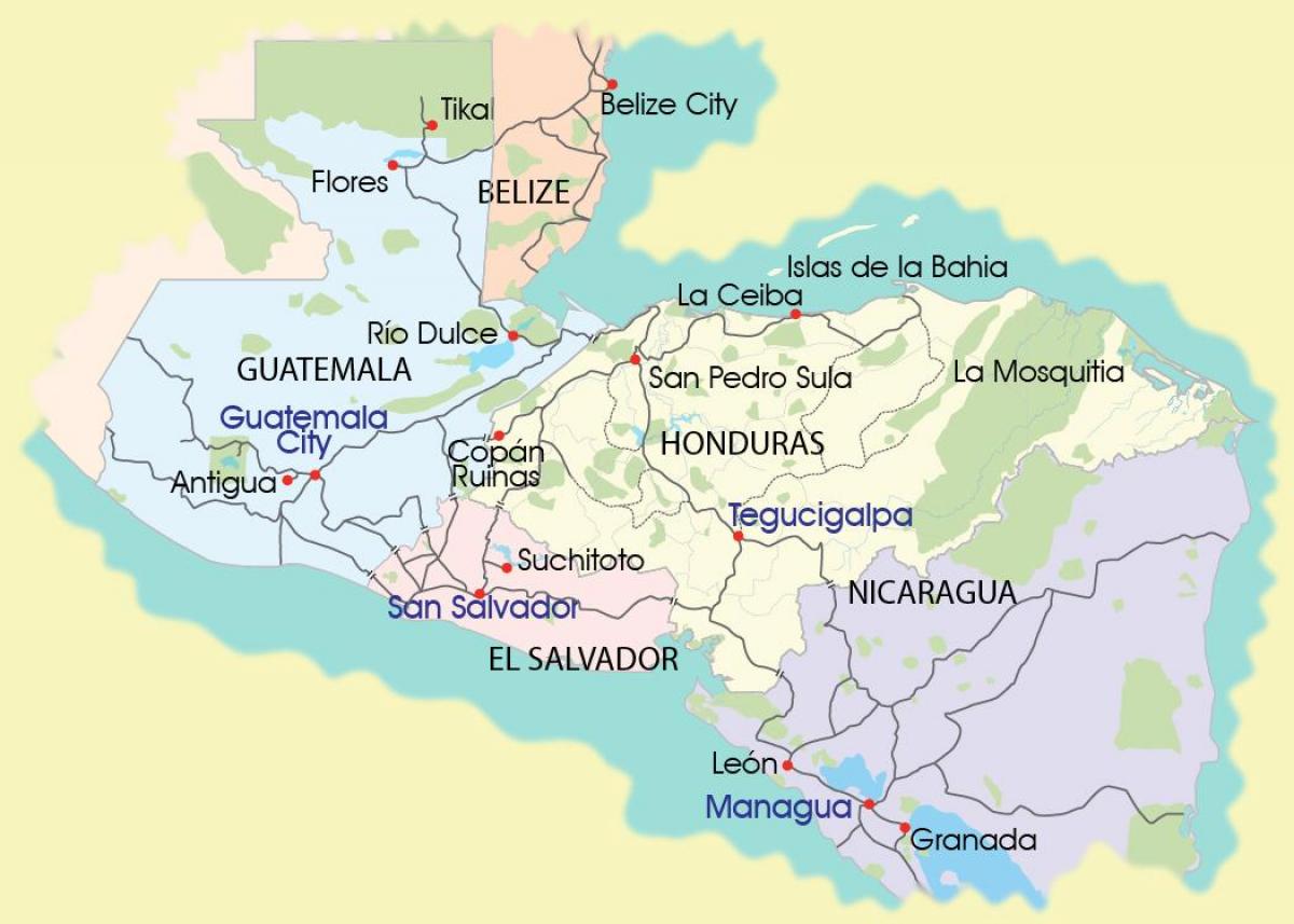ਨਕਸ਼ਾ ਦੇ mosquitia Honduras