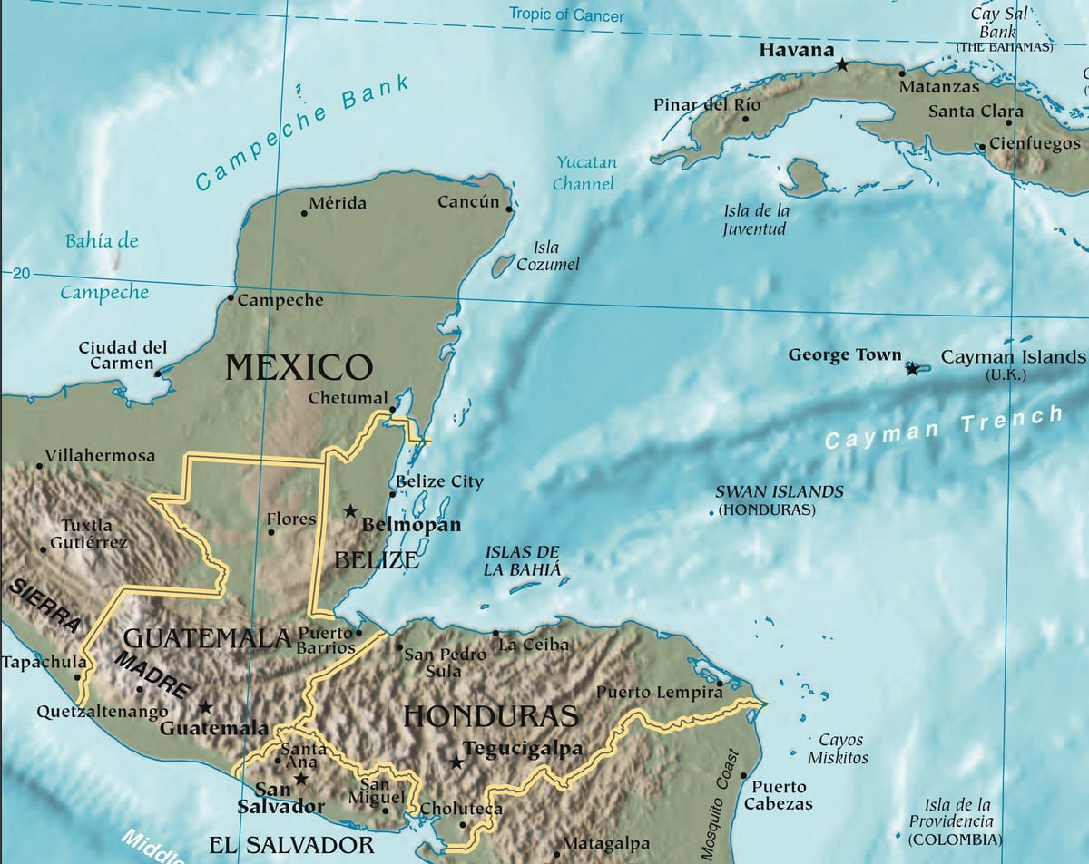 ਨਕਸ਼ਾ ਦੀ ਖਾੜੀ ਦੇ Honduras