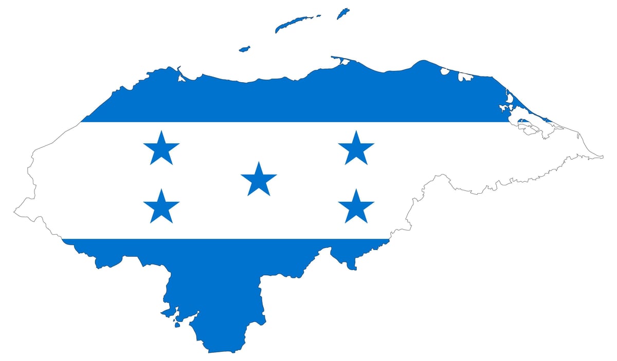 ਨਕਸ਼ਾ ਦੇ Honduras ਝੰਡਾ