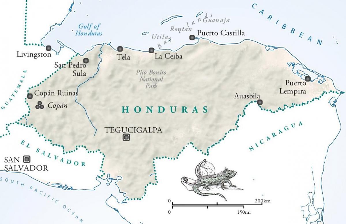 ਨਕਸ਼ਾ ਦੇ ਲਾ ceiba Honduras