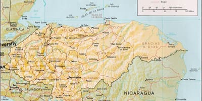 Roatan ਬੇ ਟਾਪੂ Honduras ਨਕਸ਼ਾ