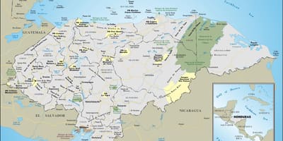 ਨਕਸ਼ਾ Honduras ਦੇ ਸੜਕ