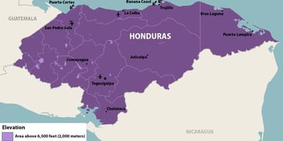 ਨਕਸ਼ਾ ਦੇ Honduras zika