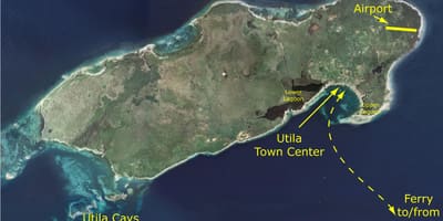 ਨਕਸ਼ਾ ਦੇ utila Honduras